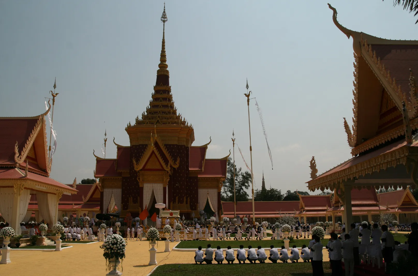 Królewskie krematorium w Phnom Penh podczas ceremonii kremacji króla Norodoma Sihanouka w 2013 r.